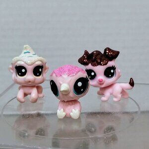 LPS Special Strawberry Collection Mini Pets lot of 3